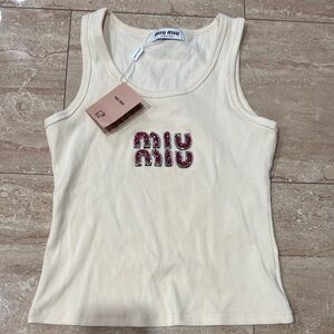 Miu Miu Cream Tank Top